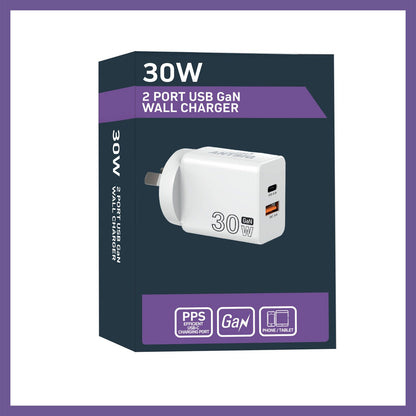 Antsig 30W 2 Port USB GaN Wall Charger