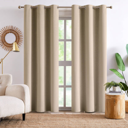 Claremont Ori Eyelet Blockout Curtain - 120 x 223cm - Natural