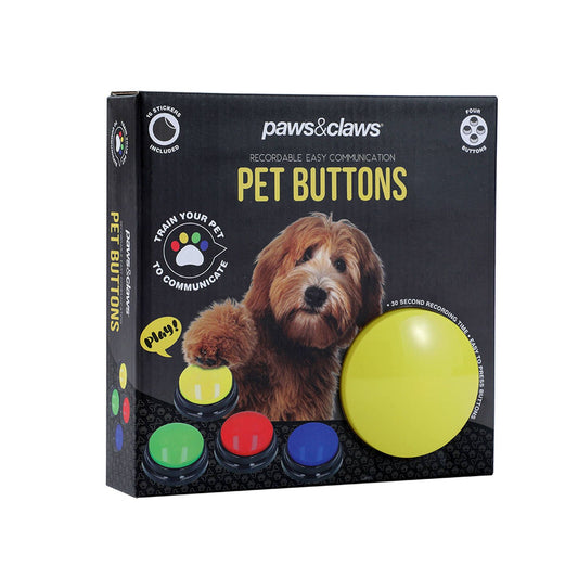 Paws Claws Pet Talking Buttons - 4 Pack