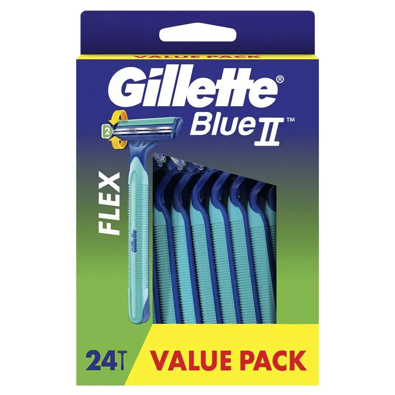 Gillette Blue II Plus Disposable Razors - 24 Pack – DEAL FIRST