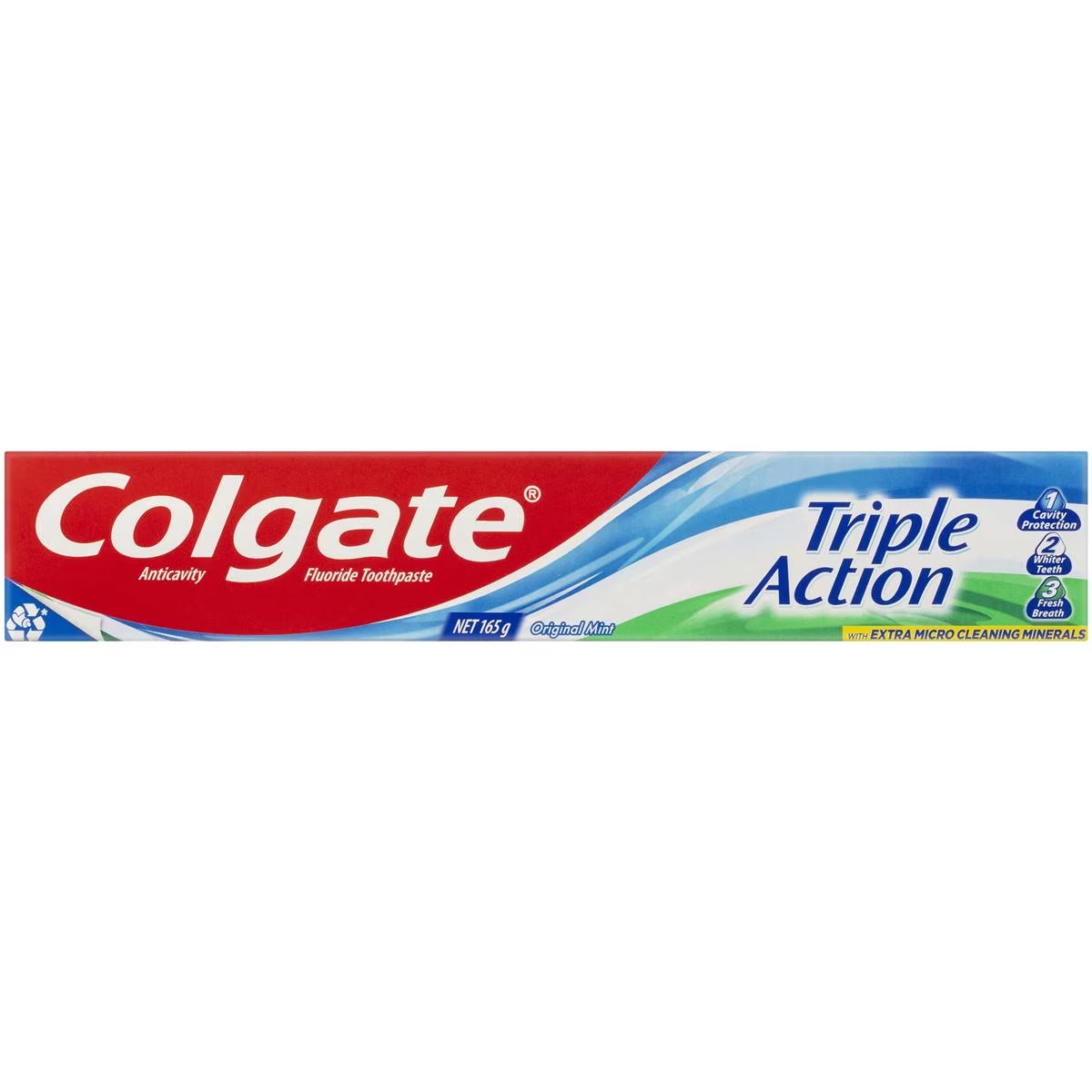 Colgate Toothpaste Triple Action Micro Cleaning 165g