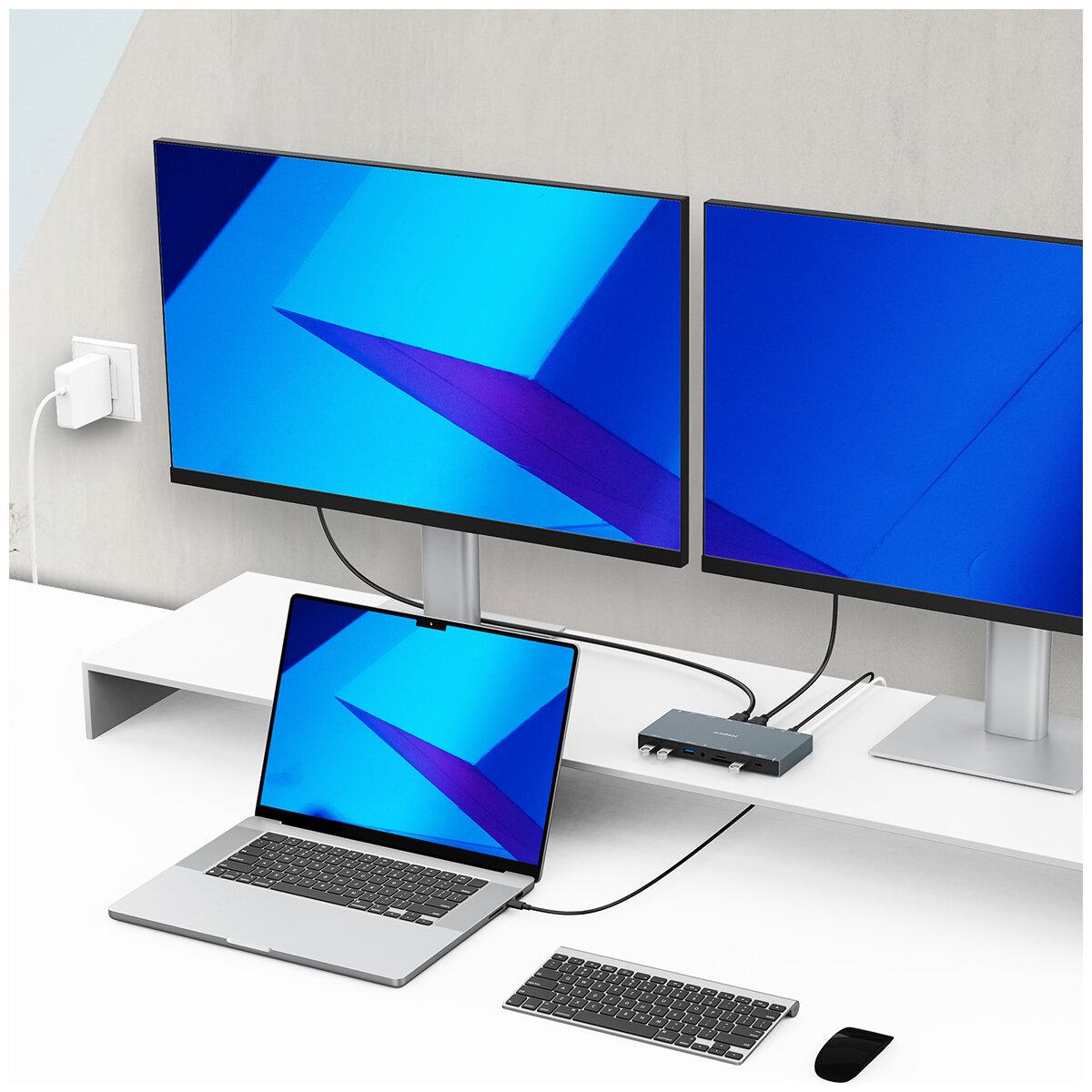 mBeat 15 In 1 Triple Display USB-C Dock Space Grey MB-UCD-X15