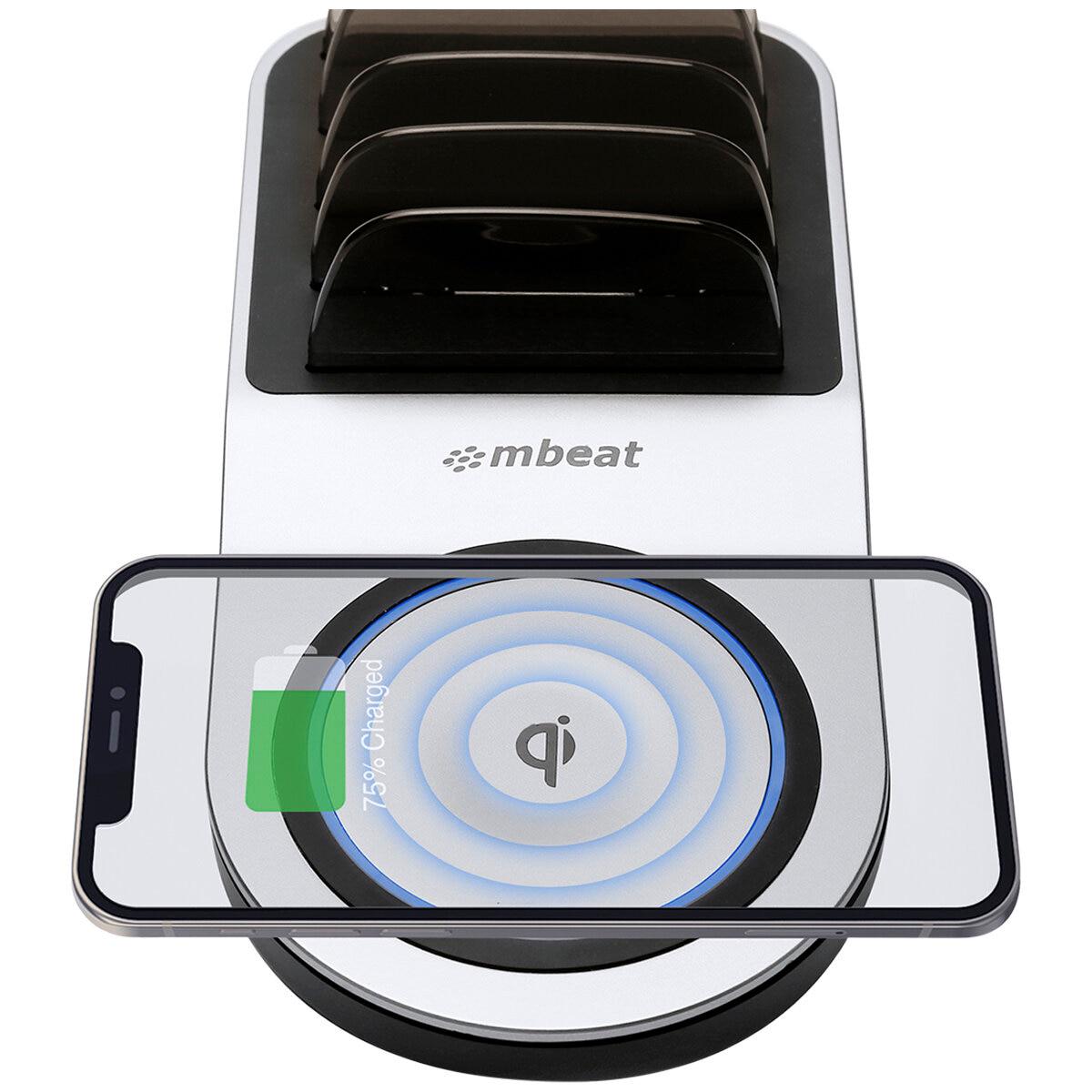 mbeat Gorilla Power 50W Qi Certified Multi-Device USB and Wireless Charging Dock MB-UWC-5K