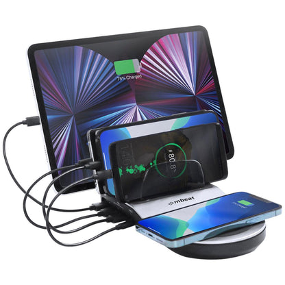 mbeat Gorilla Power 50W Qi Certified Multi-Device USB and Wireless Charging Dock MB-UWC-5K