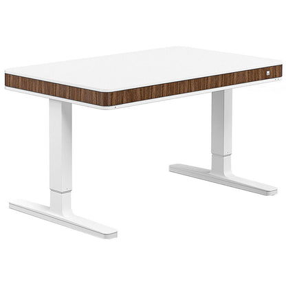 moll T7 Walnut Sit and Stand Desk White and Walnut