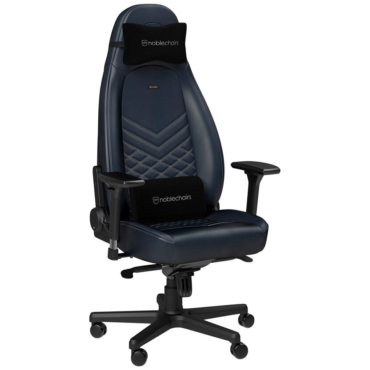 noblechairs Icon Real Leather Gaming Chair Midnight Blue Graphite