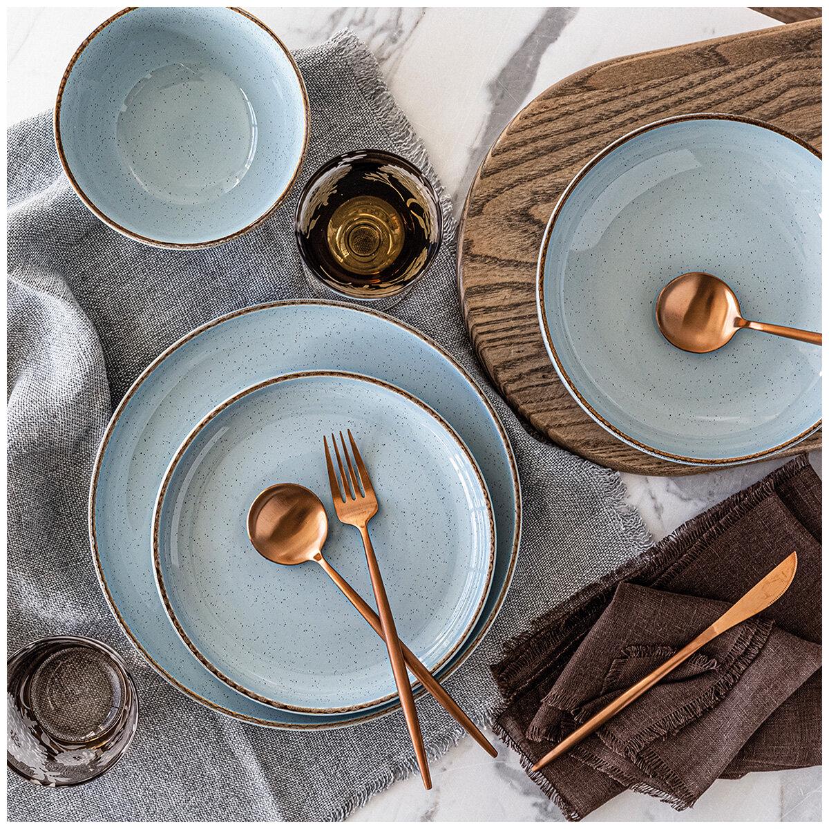 over&back Options Dinner Set 16 Piece Blue
