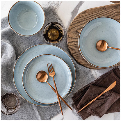 over&back Options Dinner Set 16 Piece Blue