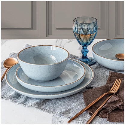 over&back Options Dinner Set 16 Piece Blue