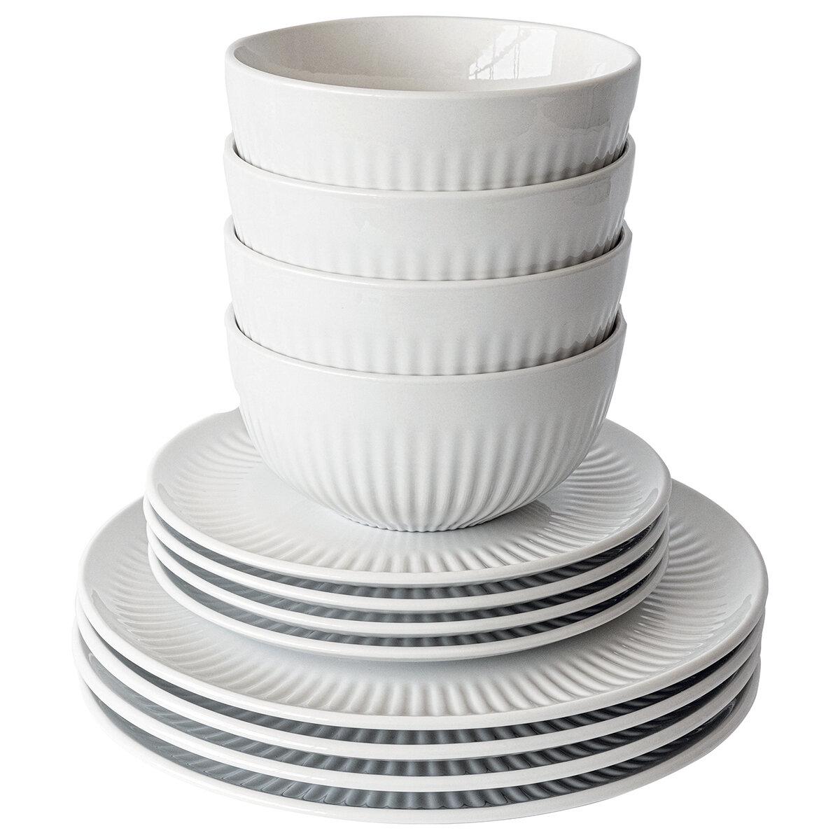 over&back Porcelain Dinnerware Set 12 Piece