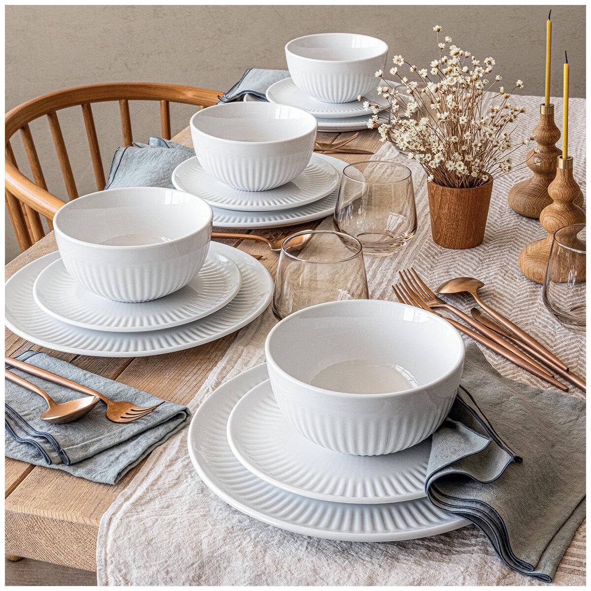 over&back Porcelain Dinnerware Set 12 Piece