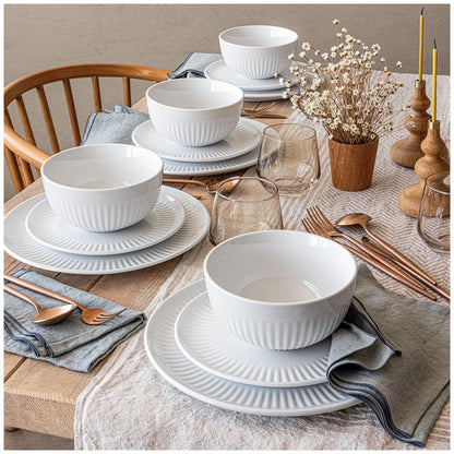 over&back Porcelain Dinnerware Set 12 Piece