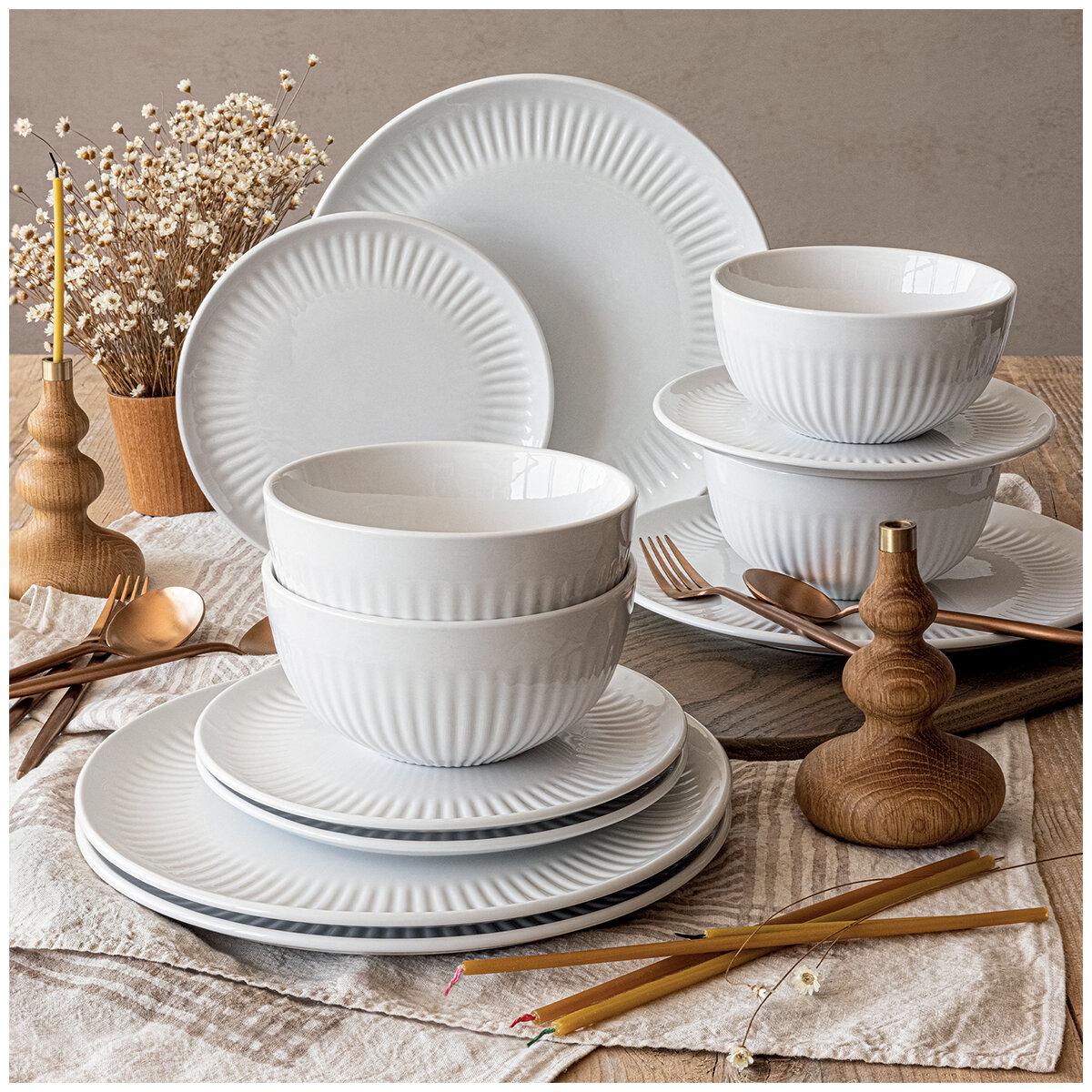 over&back Porcelain Dinnerware Set 12 Piece