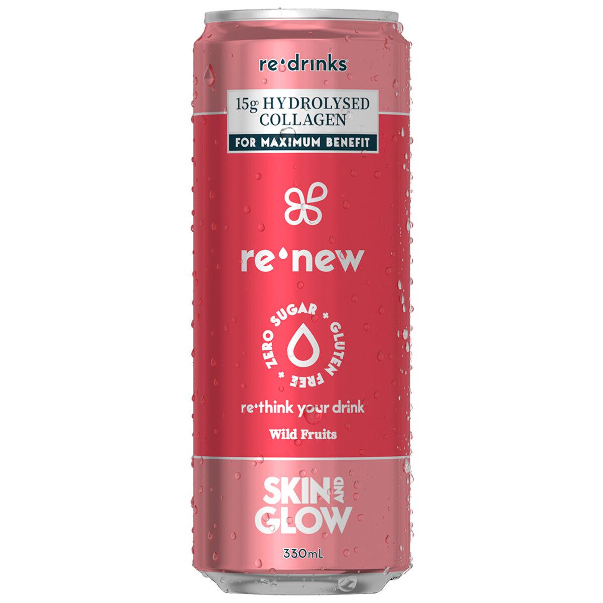 re'drinks re'new Sparkling Collagen Drink 12 x 330ml
