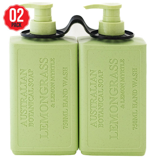 Australian Botanical Soap Hand Wash 2 x 750ml Lemon Grass & Lemon Myrtle